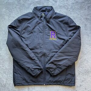 NWOT XGrain R Football Jacket XL Black Insulated Windbreaker Coach Sports